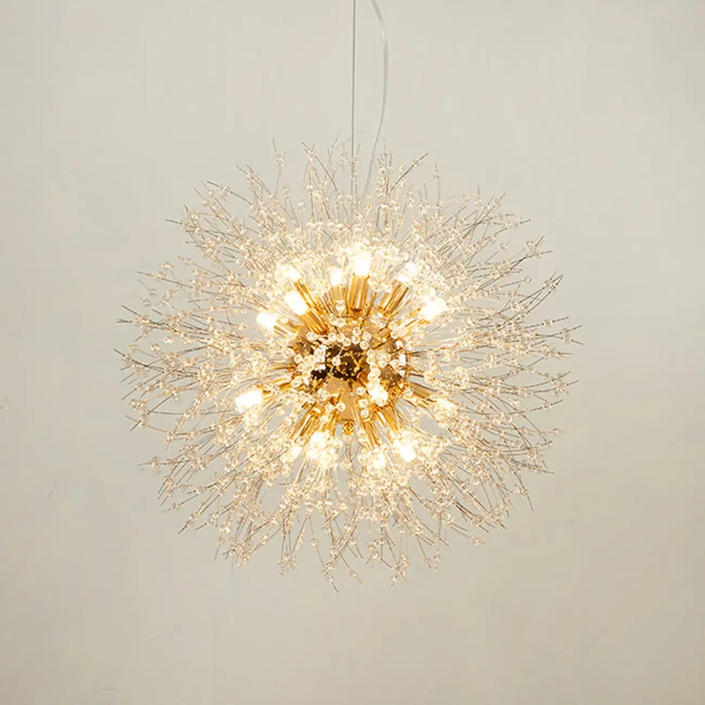Lustre en cristal de luxe en forme d'étoile, longueur flexible