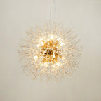 Lustre en cristal de luxe en forme d'étoile, longueur flexible