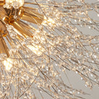 Lustre en cristal de luxe en forme d'étoile, longueur flexible