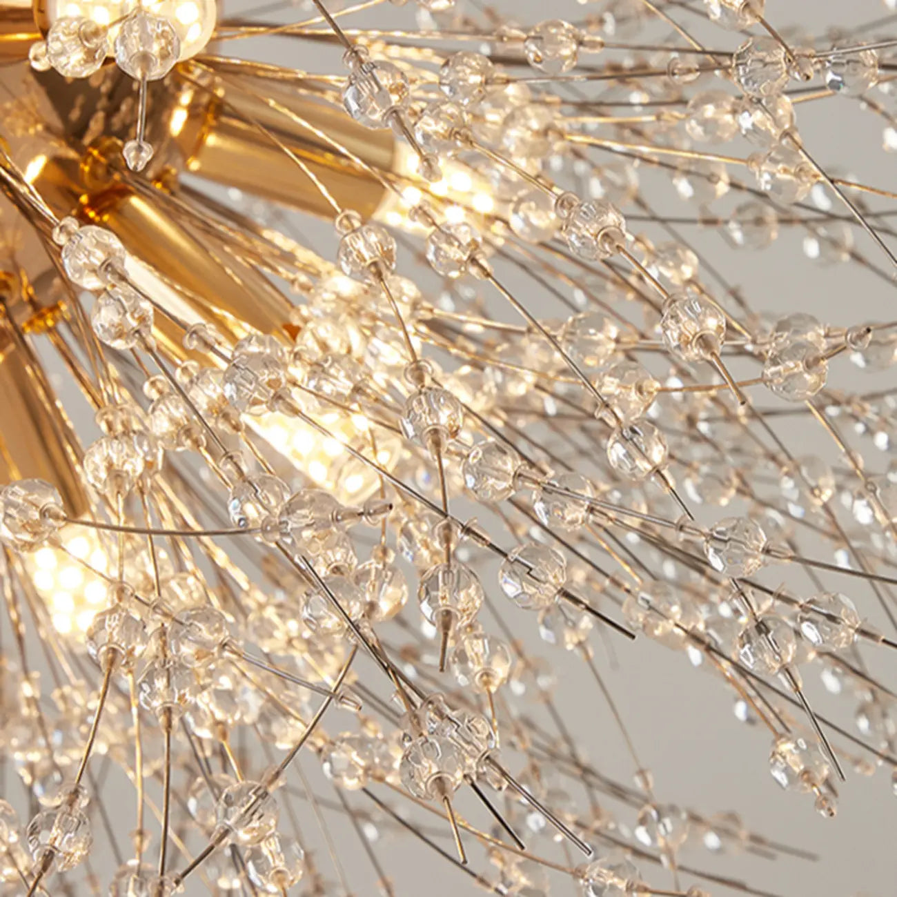 Lustre en cristal de luxe en forme d'étoile, longueur flexible