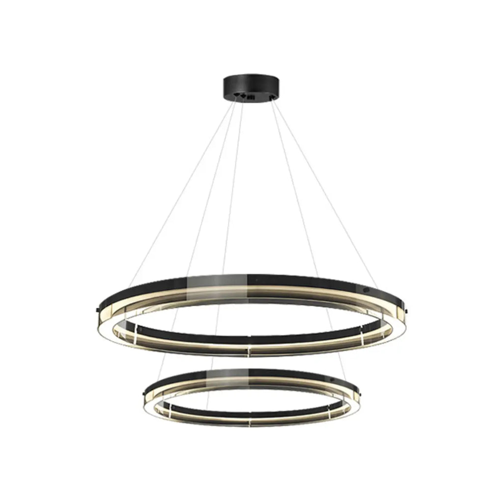 Lustre moderne rond en métal à LED, hauteur réglable