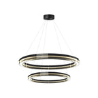 Lustre moderne rond en métal à LED, hauteur réglable
