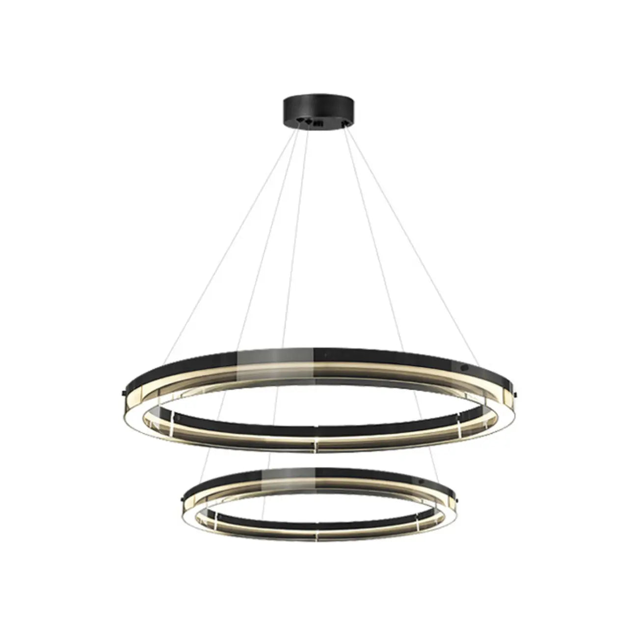 Lustre moderne rond en métal à LED, hauteur réglable