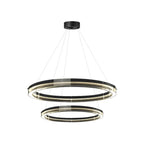 Lustre moderne rond en métal à LED, hauteur réglable