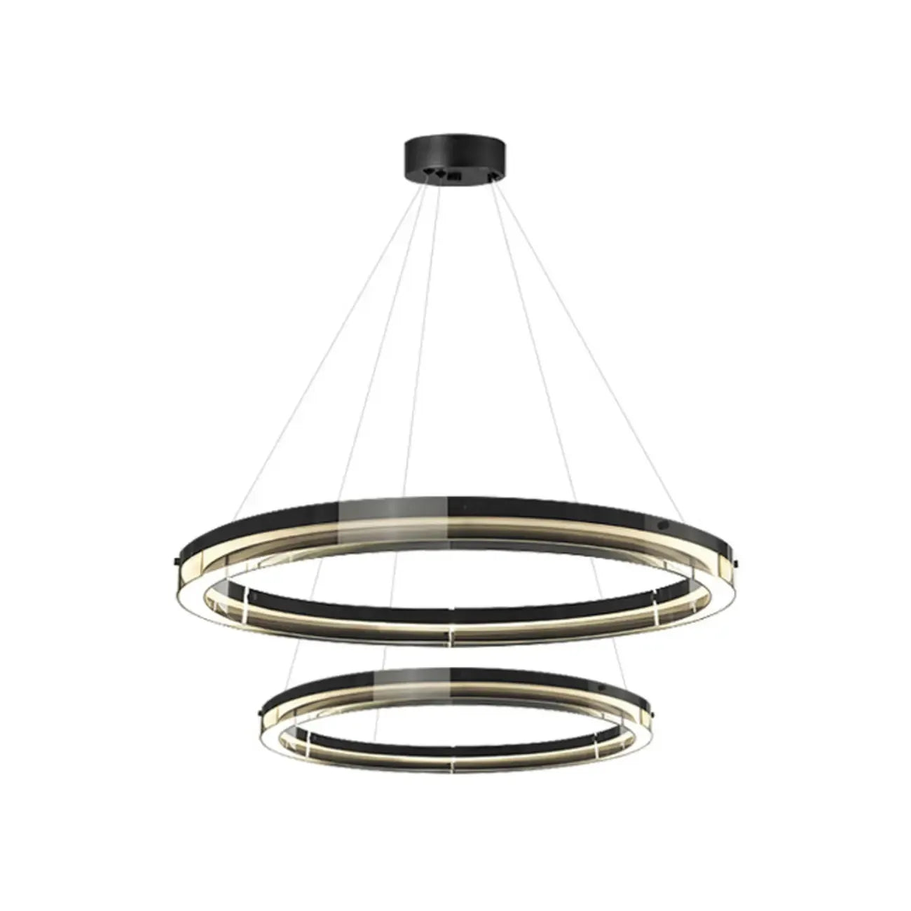 Lustre moderne rond en métal à LED, hauteur réglable