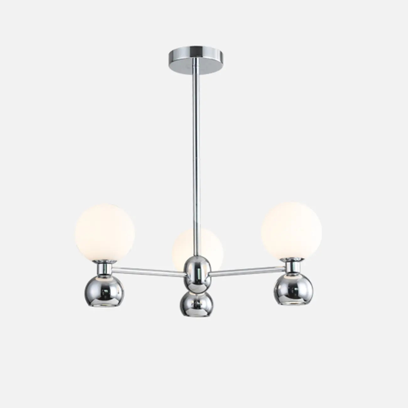 Lustre globe blanc de style moderne avec structure en métal