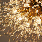 Lustre en cristal de luxe en forme d'étoile, longueur flexible