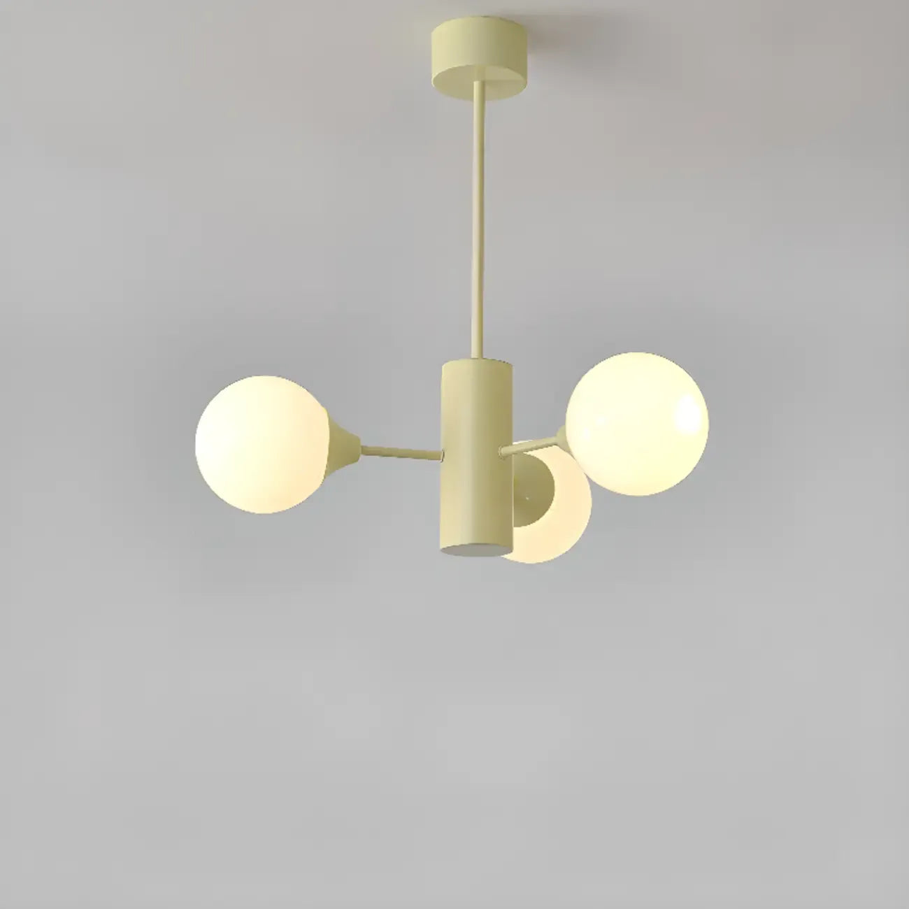Lampadario moderno a 8 luci con globo in vetro e design regolabile