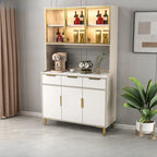 Buffet de salle à manger en bois gris avec tiroir