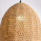 Suspension en rotin de style champêtre en forme de cage pour salon