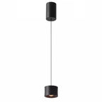 Lampe de chevet suspendue minimaliste noire à LED avec long câble réglable