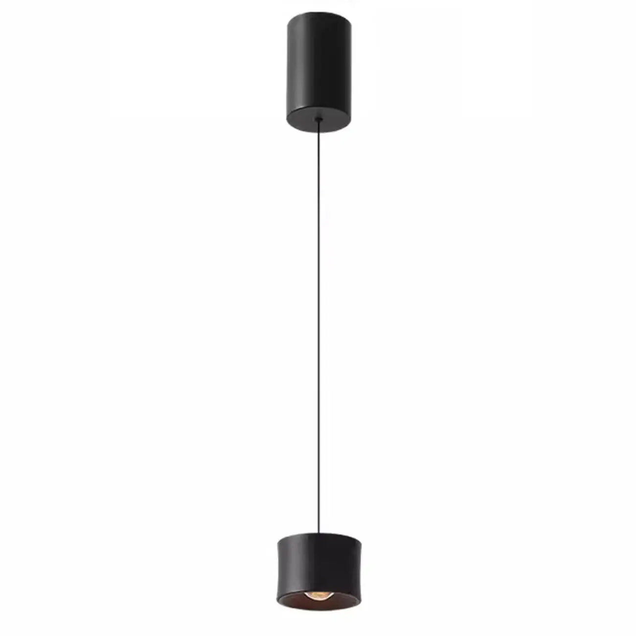Lampe de chevet suspendue minimaliste noire à LED avec long câble réglable