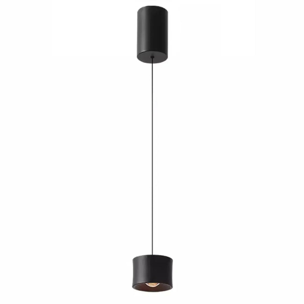 Lampe de chevet suspendue minimaliste noire à LED avec long câble réglable