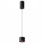 Lampe de chevet suspendue minimaliste noire à LED avec long câble réglable