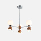 Lustre globe blanc de style moderne avec structure en métal