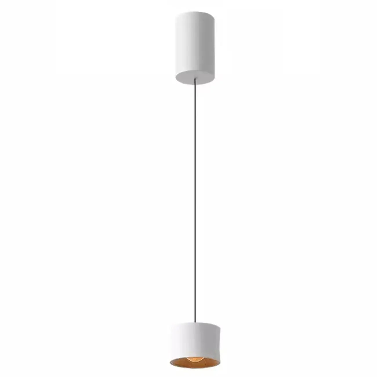 Lampe de chevet suspendue minimaliste noire à LED avec long câble réglable