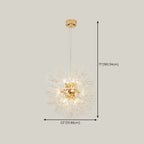 Lustre en cristal de luxe en forme d'étoile, longueur flexible