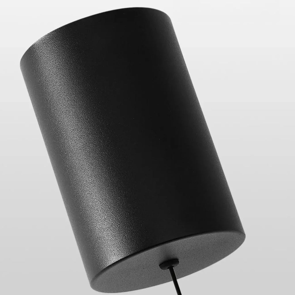 Lampe de chevet suspendue minimaliste noire à LED avec long câble réglable