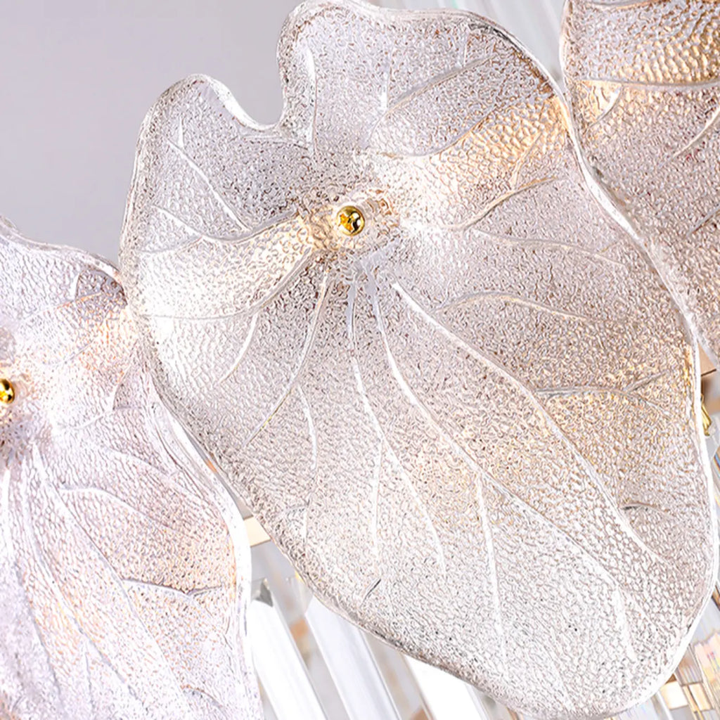 Lustre rond en cristal de luxe au design élégant à plusieurs niveaux