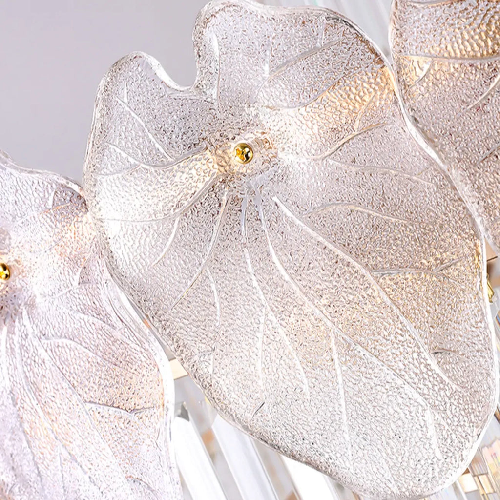 Lustre rond en cristal de luxe au design élégant à plusieurs niveaux