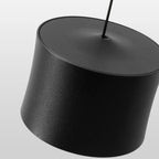 Lampe de chevet suspendue minimaliste noire à LED avec long câble réglable