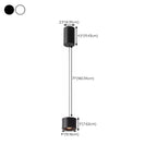 Lampe de chevet suspendue minimaliste noire à LED avec long câble réglable