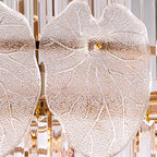 Lustre rond en cristal de luxe au design élégant à plusieurs niveaux