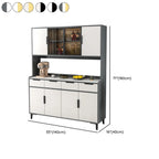 Buffet de salle à manger en bois gris avec tiroir