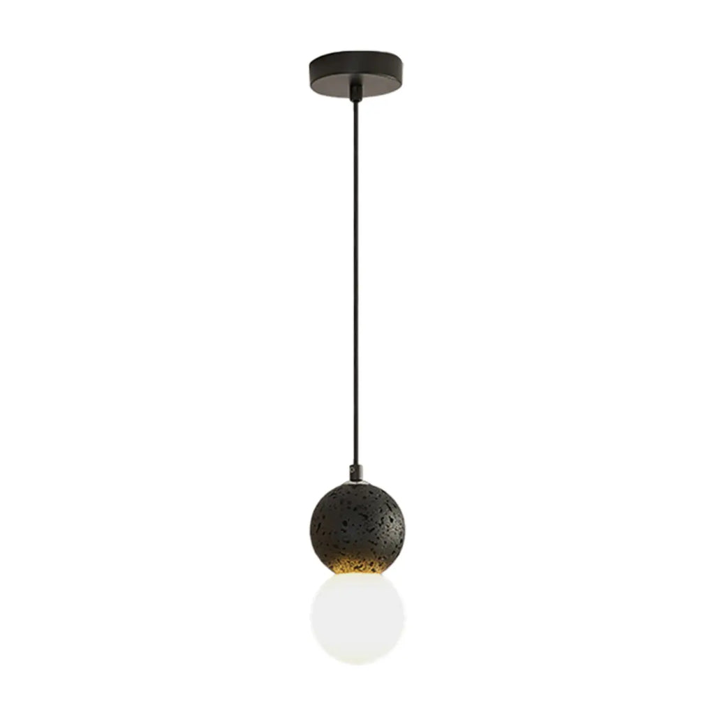 Suspension en verre opale perlé pour décoration intérieure contemporaine