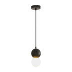 Suspension en verre opale perlé pour décoration intérieure contemporaine