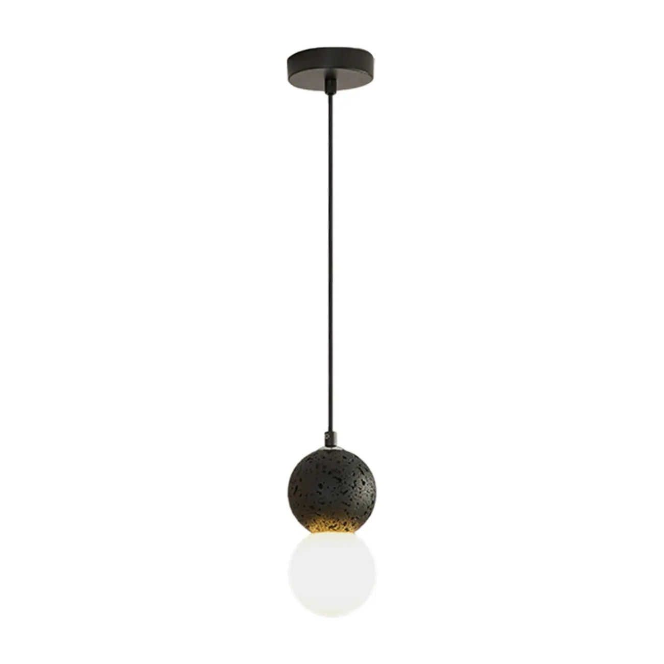 Suspension en verre opale perlé pour décoration intérieure contemporaine