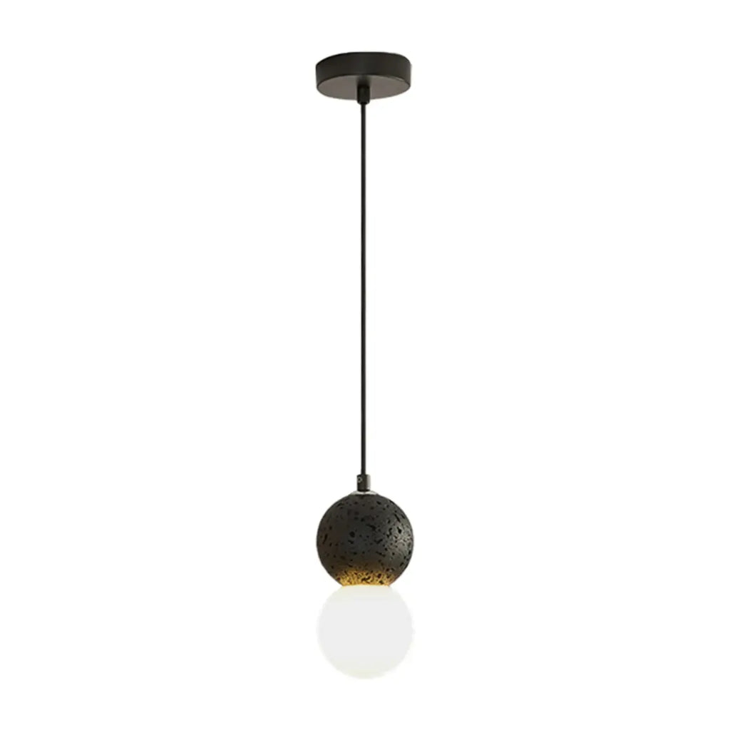 Suspension en verre opale perlé pour décoration intérieure contemporaine
