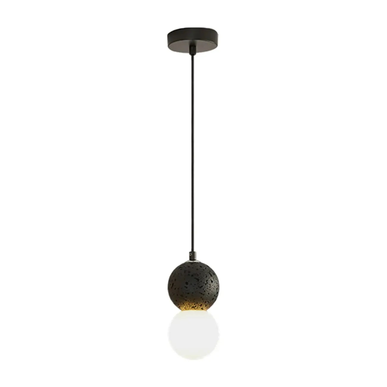 Suspension en verre opale perlé pour décoration intérieure contemporaine