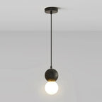 Suspension en verre opale perlé pour décoration intérieure contemporaine