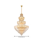 Lustre rond en cristal de luxe au design élégant à plusieurs niveaux