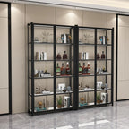Vitrine autoportante en verre doré avec éclairage LED