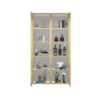 Vitrine autoportante en verre doré avec éclairage LED