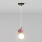Suspension en verre opale perlé pour décoration intérieure contemporaine