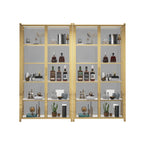 Vitrine autoportante en verre doré avec éclairage LED