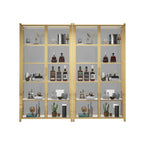 Vitrine autoportante en verre doré avec éclairage LED