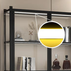 Vitrine autoportante en verre doré avec éclairage LED