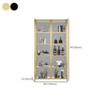 Vitrine autoportante en verre doré avec éclairage LED