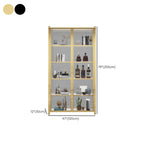 Vitrine autoportante en verre doré avec éclairage LED