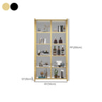 Vitrine autoportante en verre doré avec éclairage LED