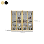 Vitrine autoportante en verre doré avec éclairage LED