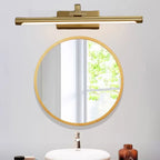 Applique murale linéaire dorée pour salle de bain au-dessus du miroir