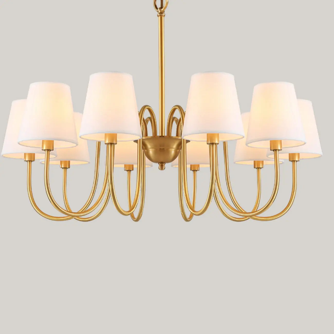 Lampadario moderno a catena a 6 luci in tessuto per sala da pranzo