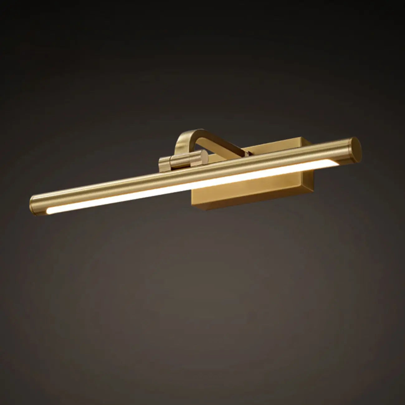 Applique murale linéaire dorée pour salle de bain au-dessus du miroir