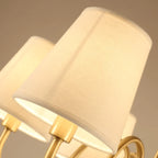 Lampadario moderno a catena a 6 luci in tessuto per sala da pranzo