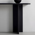 Console rectangulaire moderne en frêne noir